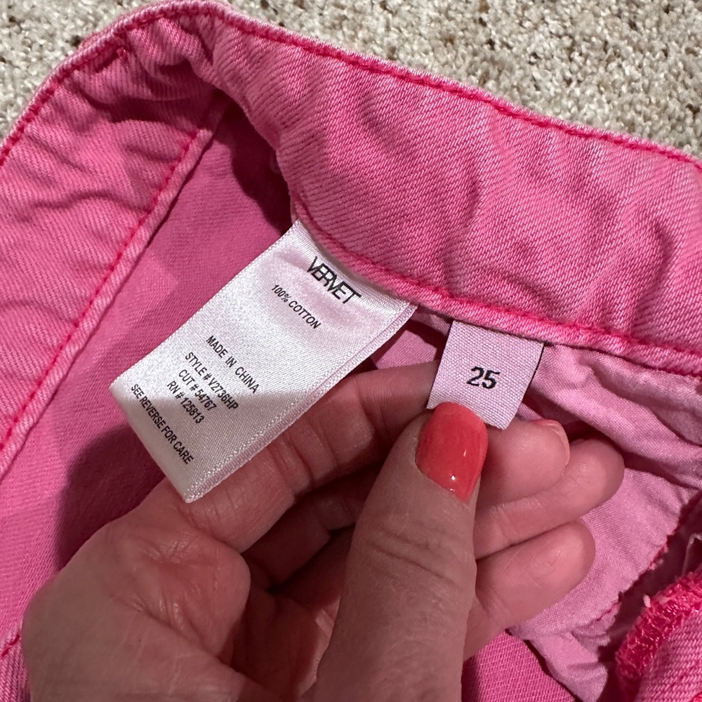 Vervet Pink Distressed Jeans size 25 - Picture 3 of 6